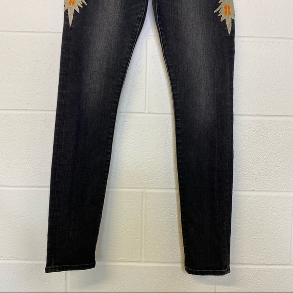 Miss Me Vintage Charlotte Mandarine Blk Org Jeans - Picture 3 of 12